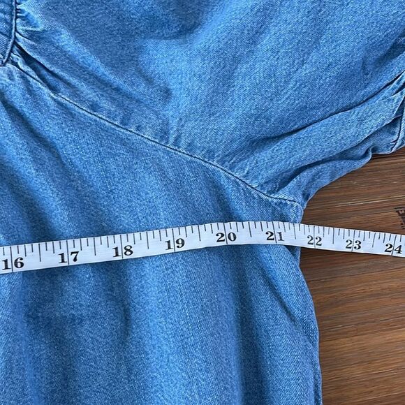 NWT Levi's Women's Midi Denim Shirt Dress Mika Balloon Short Sleeves - Picture 12 of 16